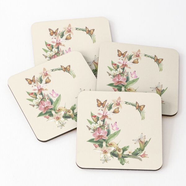 Item preview, Elegant Botanical Letter C Monogram – Floral Orchid & Butterfly Illustration | Nature-Inspired Aesthetic Decor designed and sold by AmenAlways.