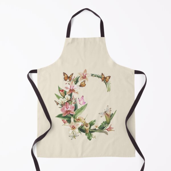 Item preview, Elegant Botanical Letter C Monogram – Floral Orchid & Butterfly Illustration | Nature-Inspired Aesthetic Decor designed and sold by AmenAlways.
