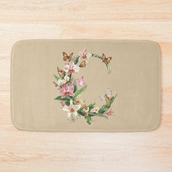 Item preview, Elegant Botanical Letter C Monogram – Floral Orchid & Butterfly Illustration | Nature-Inspired Aesthetic Decor designed and sold by AmenAlways.
