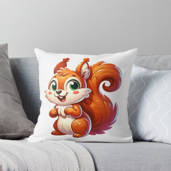 Item preview, Cute Squirrel Sticker – Adorable Forest Animal Cartoon Art designed and sold by LunaPixelStudio.