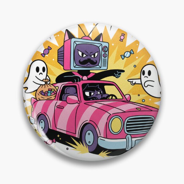 Item preview, The Cat Commander's Candy Heist Halloween Pink Truck designed and sold by Marbleroad.