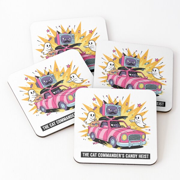 Item preview, The Cat Commander's Candy Heist Halloween Pink Truck designed and sold by Marbleroad.