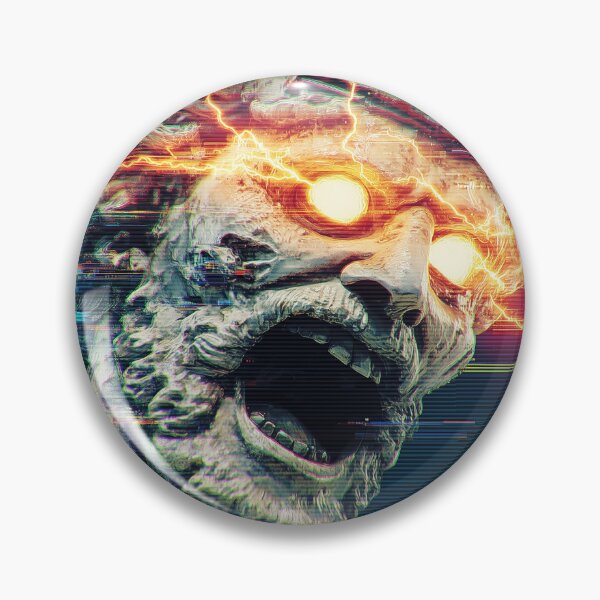 Item preview, Glitched Stone God with Lightning Eyes designed and sold by t5uisiu.