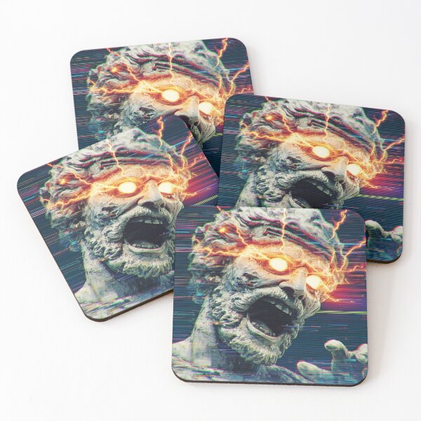 Item preview, Glitched Stone God with Lightning Eyes designed and sold by t5uisiu.