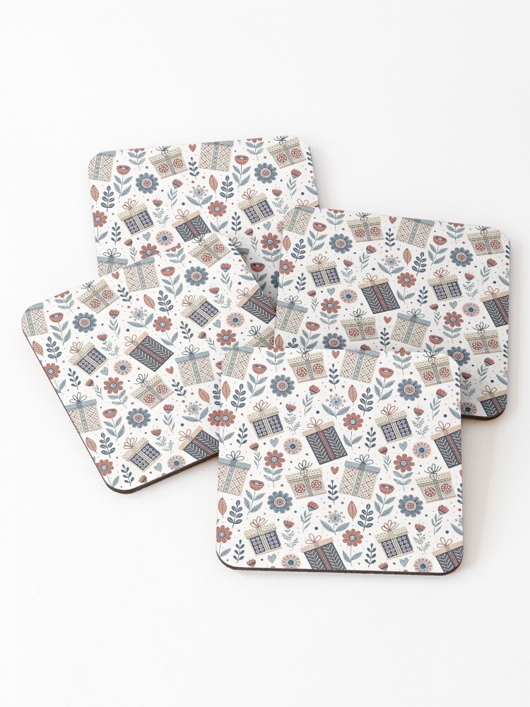 Thumbnail 1 of 5, Coasters (Set of 4), Gift Boxes designed and sold by Shuga-Design.