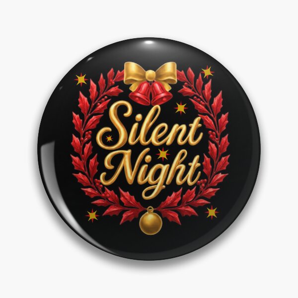 Item preview, Silent Night (Red and Gold) designed and sold by Brickroad Dsigns.