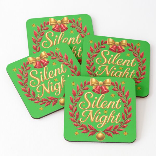 Item preview, Silent Night (Red and Gold) designed and sold by Brickroad Dsigns.