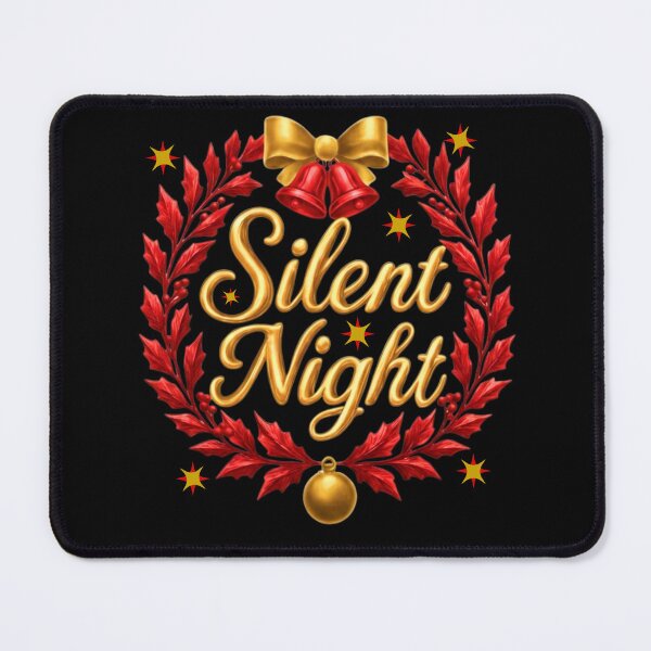 Item preview, Silent Night (Red and Gold) designed and sold by Brickroad Dsigns.