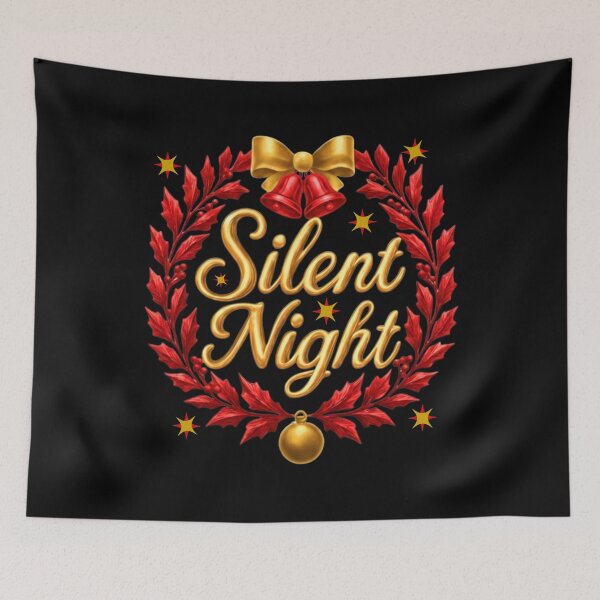 Item preview, Silent Night (Red and Gold) designed and sold by Brickroad Dsigns.