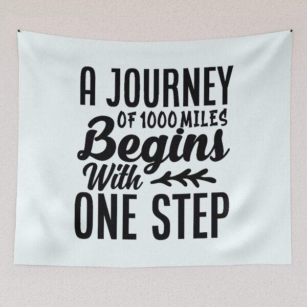 Item preview, A Journey of 1000 Miles Begins with a Single Step Apparel and Home Décor  designed and sold by Compass and a Camera.