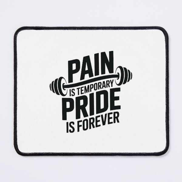 Item preview, Pain Is Temporary Pride Is Forever Gym Motivation Typography T-Shirt Design designed and sold by HaweeWear.