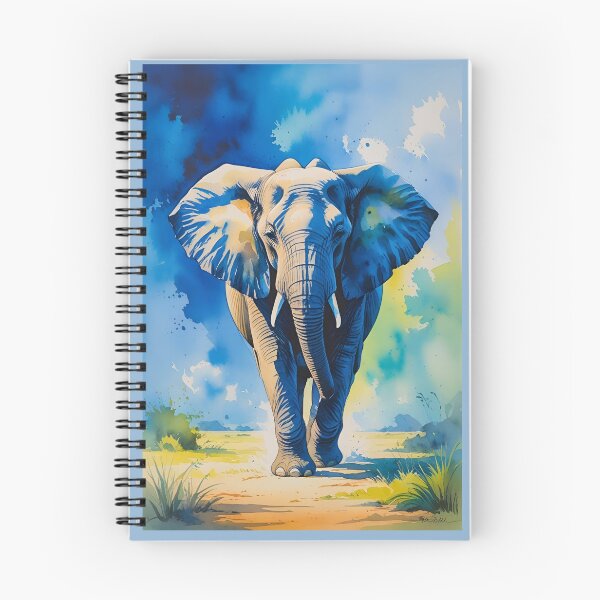 Item preview, Watercolor Blue Elephant designed and sold by GOLDENGARDENART.
