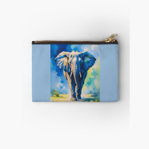 Item preview, Watercolor Blue Elephant designed and sold by GOLDENGARDENART.