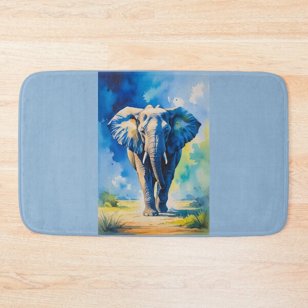Item preview, Watercolor Blue Elephant designed and sold by GOLDENGARDENART.