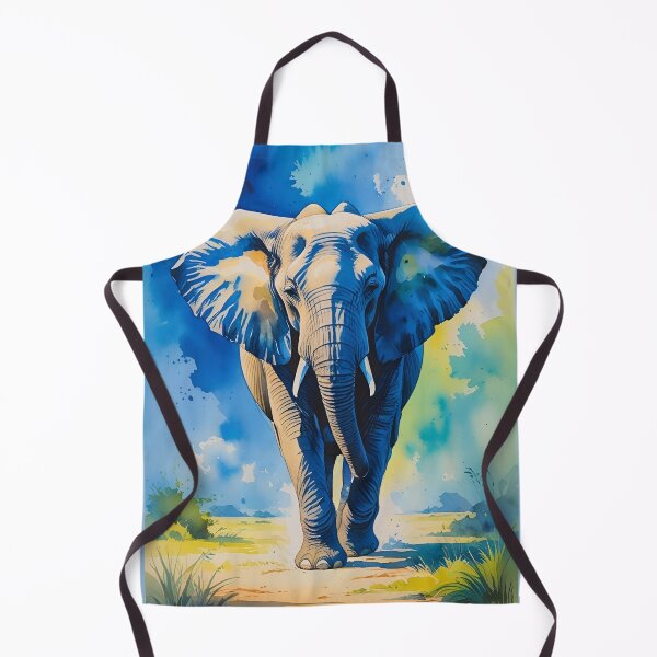 Item preview, Watercolor Blue Elephant designed and sold by GOLDENGARDENART.