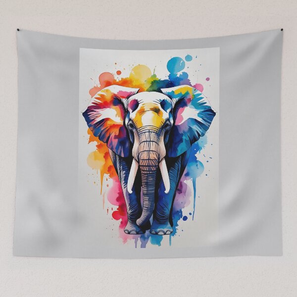 Item preview, Wonderfull Watercolor Elephant designed and sold by GOLDENGARDENART.