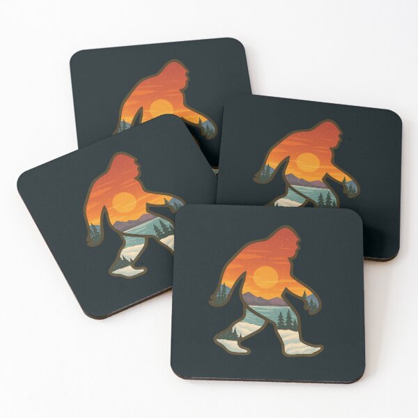 Item preview, Snow Sunset Bigfoot Silhouette designed and sold by Planetporridge.
