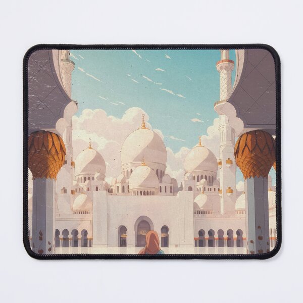 Item preview, Girl Admiring Sheikh Zayed Grand Mosque in Pastel Light designed and sold by JacksoonLester.