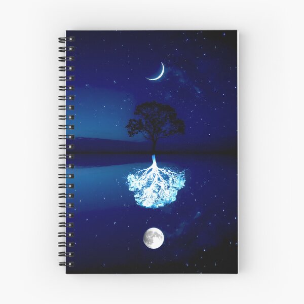 Item preview, Lunar Reflection Tree Under a Starry Night Sky designed and sold by Exodoi.