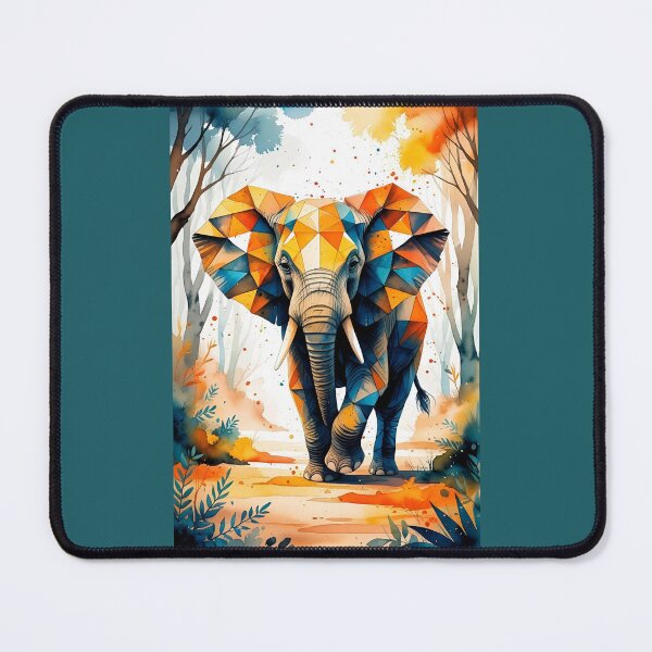 Item preview, Geometric Elephant designed and sold by GOLDENGARDENART.