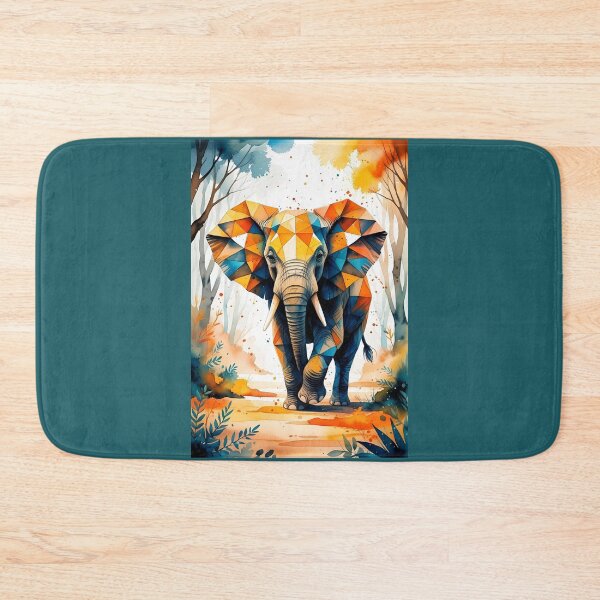 Item preview, Geometric Elephant designed and sold by GOLDENGARDENART.