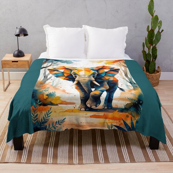 Item preview, Geometric Elephant designed and sold by GOLDENGARDENART.