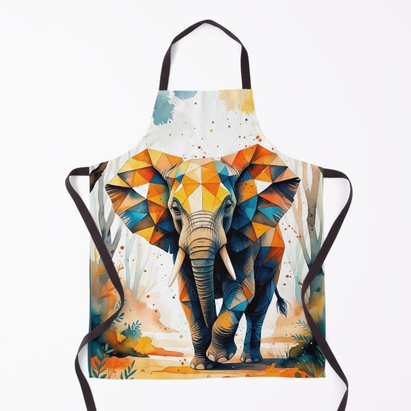 Item preview, Geometric Elephant designed and sold by GOLDENGARDENART.