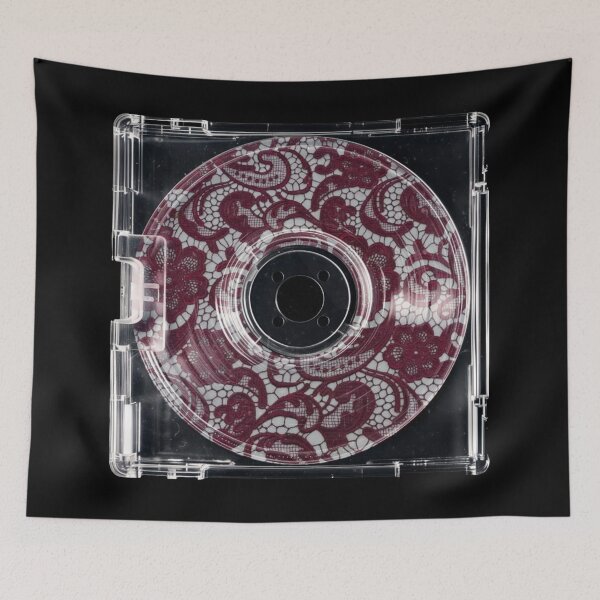 Item preview, Burgundy Lace MiniDisc Retro Y2K Tech Aesthetic designed and sold by FiendDoll.