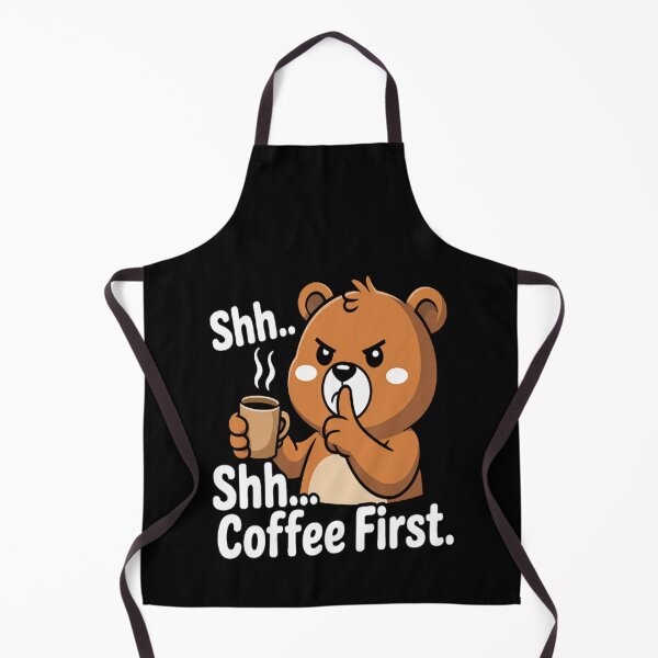 Item preview, Cute Coffee Bear with Shh.. Coffee First for Morning designed and sold by Lucaseinar.
