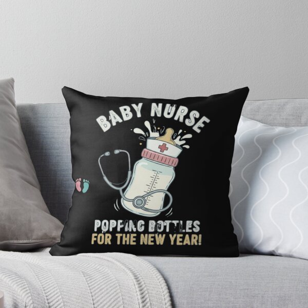 Item preview, Baby Nurse Popping Bottles for the New Year Funny Design designed and sold by RNTStudio.