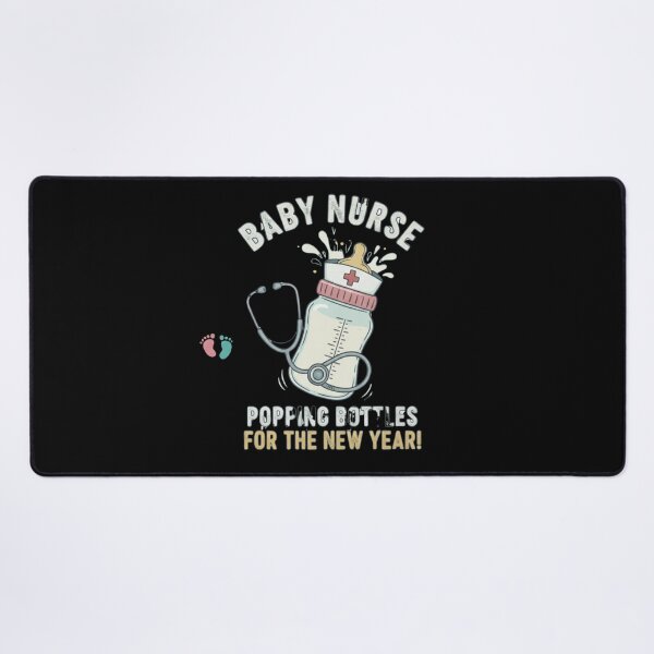 Item preview, Baby Nurse Popping Bottles for the New Year Funny Design designed and sold by RNTStudio.