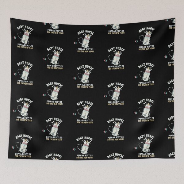 Item preview, Baby Nurse Popping Bottles for the New Year Funny Design designed and sold by RNTStudio.