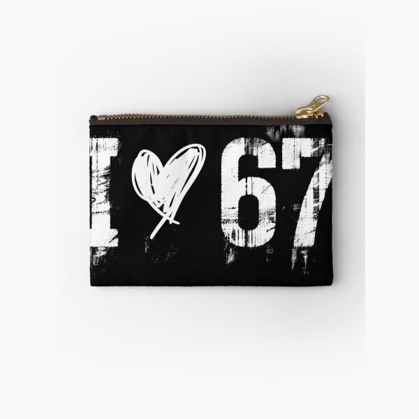 Item preview, Funny “I Love 67” Distressed Grunge Graphic – Bold Vintage Number Art Design designed and sold by KivaroArt.
