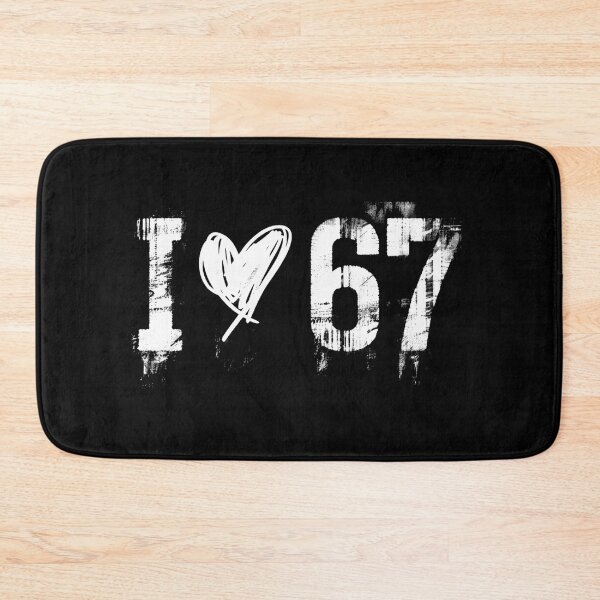 Item preview, Funny “I Love 67” Distressed Grunge Graphic – Bold Vintage Number Art Design designed and sold by KivaroArt.