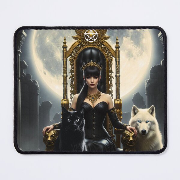 Item preview, gothic moon queen – sacred animals – dark throne fantasy designed and sold by Traumrausch.