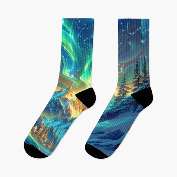 Item preview, Vivid Northern Lights Over Mountains designed and sold by MargaretWiktor.