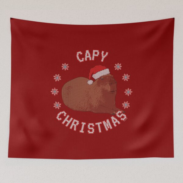 Item preview, Capy Christmas – Cozy Holiday Capybara in Ugly Sweater Style designed and sold by LicencaPoetica.