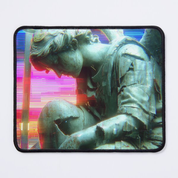 Item preview, Neon Sentinel Angel in Digital Ruins designed and sold by t5uisiu.