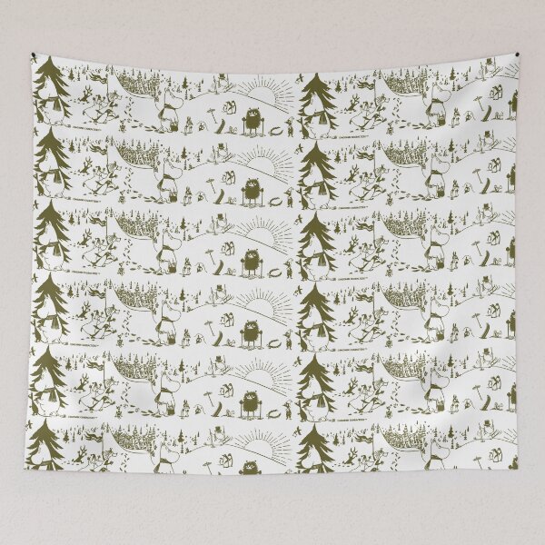 Item preview, Moomin Olive Winter Sports Games designed and sold by MoominStore.