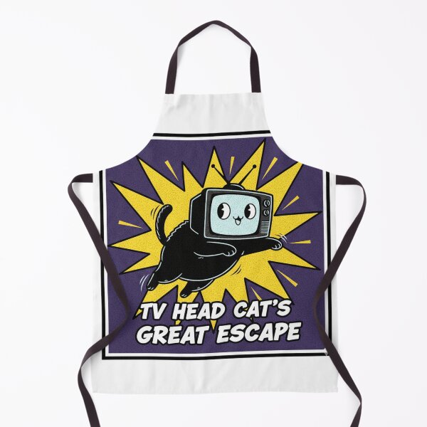 Item preview, TV Head Cat's Great Escape Pop Art Cartoon designed and sold by Marbleroad.