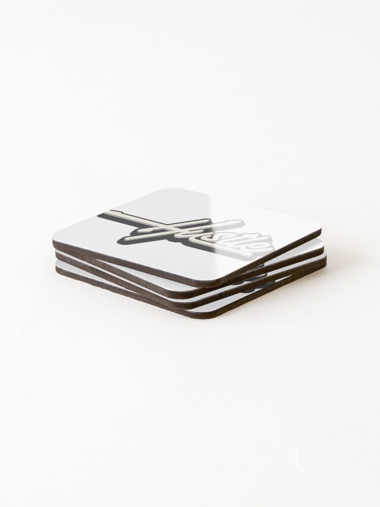 Thumbnail 4 of 5, Coasters (Set of 4), Hustle Retro Script Lettering Design designed and sold by andry01.