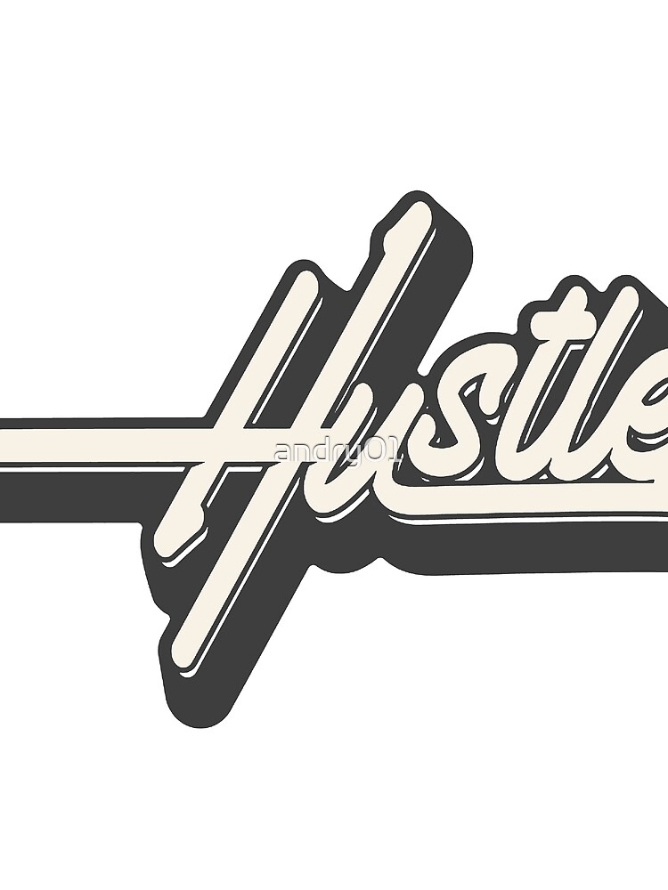 Thumbnail 3 of 3, Scarf, Hustle Retro Script Lettering Design designed and sold by andry01.