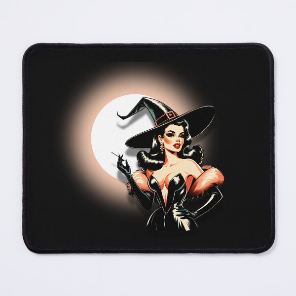 Item preview, dark witch pinup – glam magic – moonlight designed and sold by Traumrausch.