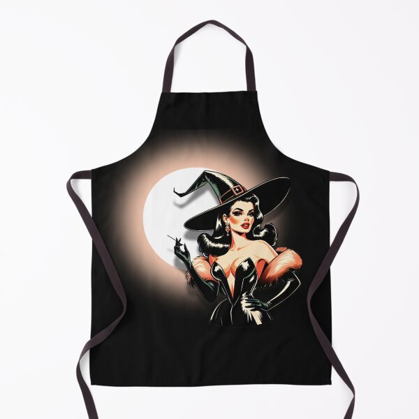 Item preview, dark witch pinup – glam magic – moonlight designed and sold by Traumrausch.
