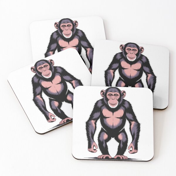 Item preview, Bold Chimpanzee Illustration – Wild Primate Art designed and sold by Royalsticker.