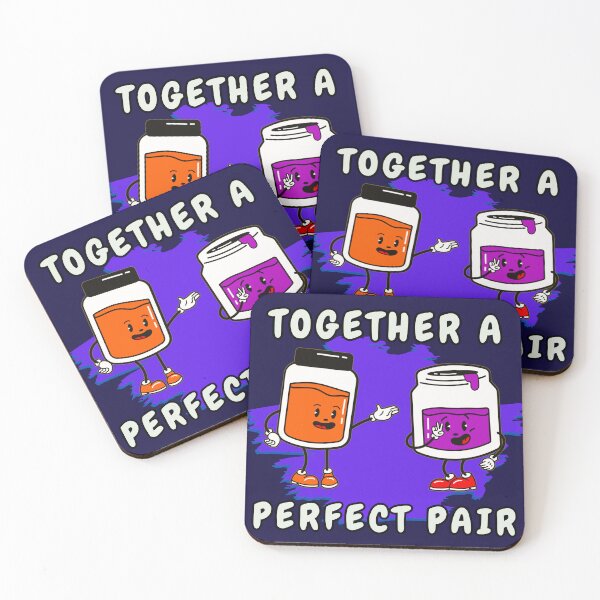Item preview, Together A Perfect Pair Retro Peanut Butter And Jelly funny designed and sold by Lovemountain.