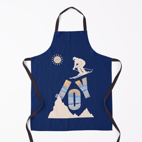 Item preview, JOY – Winter design with sunset, skier & mountain silhouette designed and sold by Katja LebenFreude.