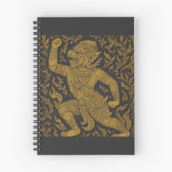 Item preview, Golden Hanuman Thai Art – Ornate Mythical Monkey Warrior Design designed and sold by Sksticker991.
