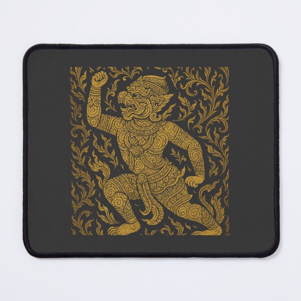 Item preview, Golden Hanuman Thai Art – Ornate Mythical Monkey Warrior Design designed and sold by Sksticker991.