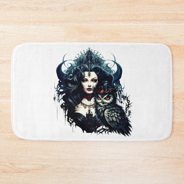 Item preview, dark owl queen – gothic night spirit – mystic feminine power designed and sold by Traumrausch.